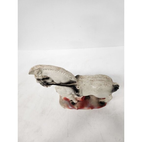 Vintage Large Carnival Trojan Horse Chalkware Statue Figurine Mid Century Modern - Picture 3 of 10